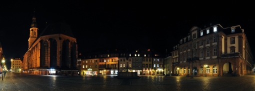 Panoramabild des Marktplatzes Heidelberg